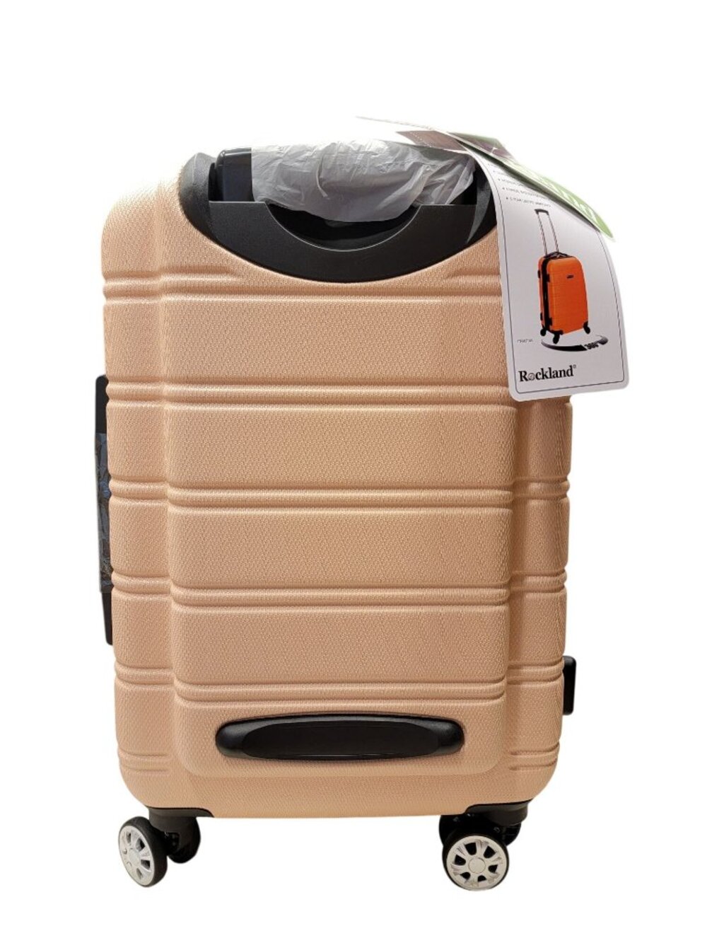 Rockland Melbourne 20" Expandable Spinner Suitcase Hard Shell Luggage Champagne - Picture 3 of 7